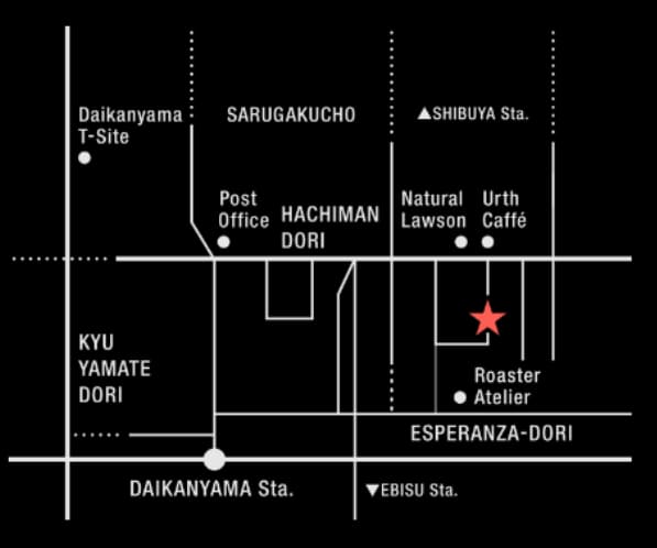 HealthyTOKYO CBD Shop Cafe Daikanayama map