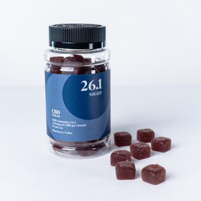 CBD night Gummies CBDTokyo blueberry cubes