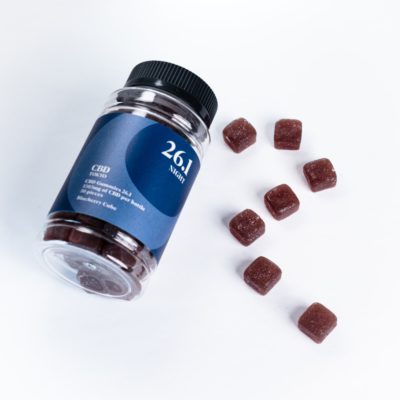 CBD night Gummies CBDTokyo blueberry cubes top