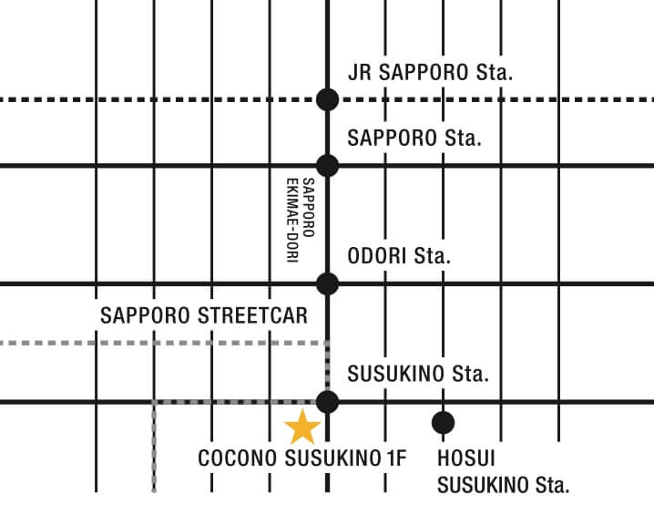 HealthyTOKYO CBD Shop & Labo Map Sapporo White