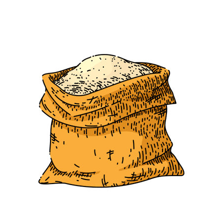 organic flour illustration