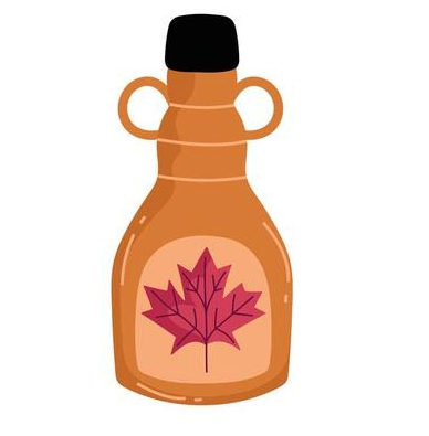 organic maple syrup illustration