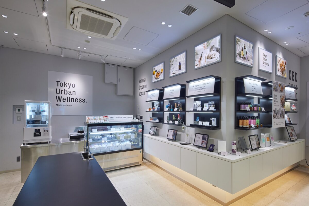 Inside HealthyTOKYO's flagship store at Harakado, Harajuku